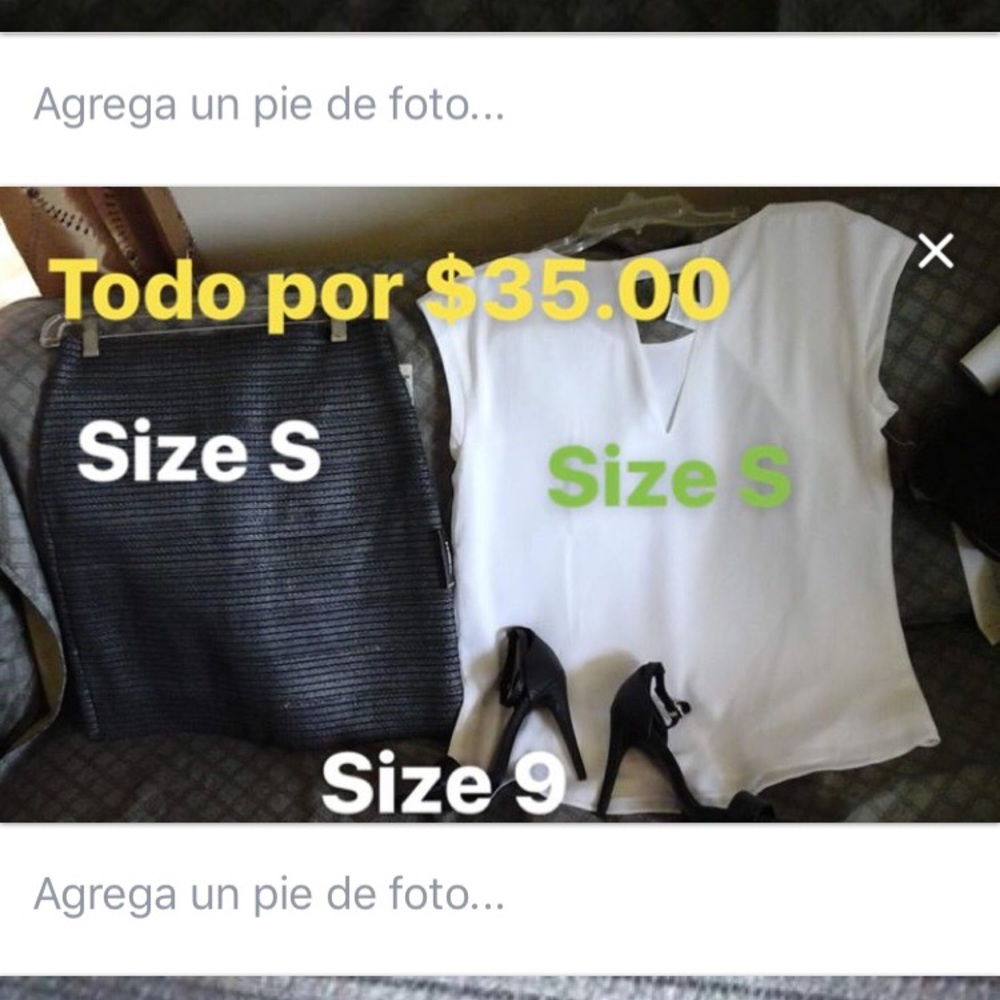 Falda blusa S y zapatillas 9